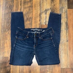 American Eagle Outfitters Women's Dark Blue Skinny Jeans